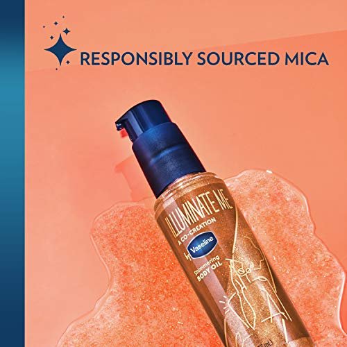 Vaseline Illuminate Me Body Butter & Oil – Shimmering Body Bronzer, Hydrating Whipped Organic Shea Butter with 24-Hour Moisture for Melanin-Rich Skin, Radiant Glow Oil (2 Piece Set) Avelisse