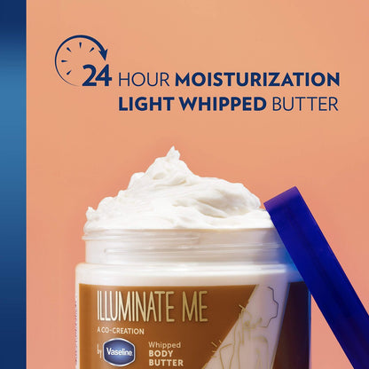 Vaseline Illuminate Me Whipped Body Butter 2-Pack – Lightweight Moisturizer for Luminous, Glowing Skin, 11 Oz Each Avelisse