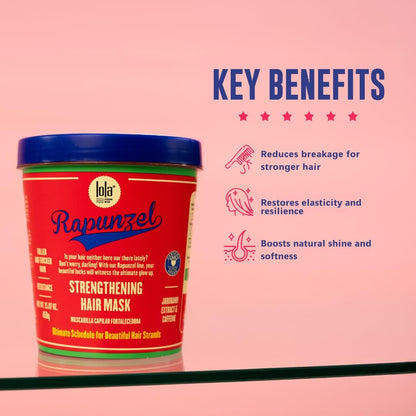 Lola From Rio Rapunzel Strengthening Hair Mask - Restores Shine, For All Hair Types, 15.87 oz Avelisse