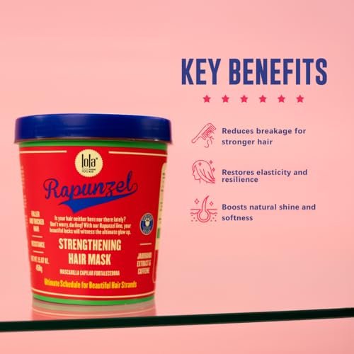 Lola From Rio Rapunzel Strengthening Hair Mask - Restores Shine, For All Hair Types, 15.87 oz Avelisse