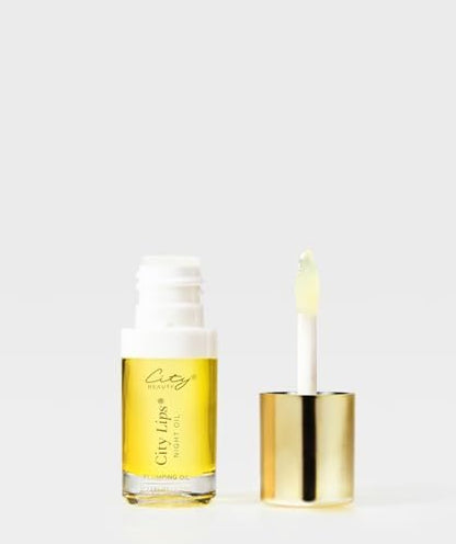 City Lips Night Oil - Overnight Lip Plumping & Hydrating Treatment with Hyaluronic Acid & Plant Extracts Avelisse