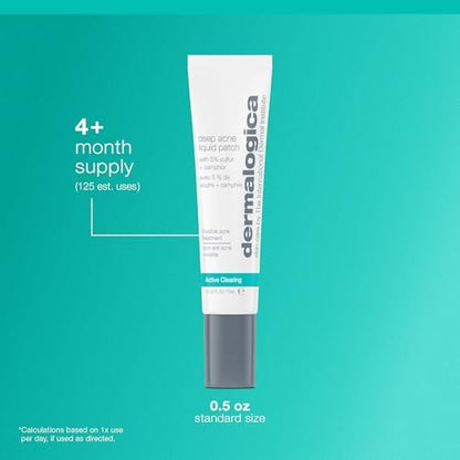 Dermalogica Deep Acne Liquid Patch – Sulfur Acne Treatment with Niacinamide, Invisible Spot Treatment for Blemish-Prone Skin (0.5 fl oz) Avelisse