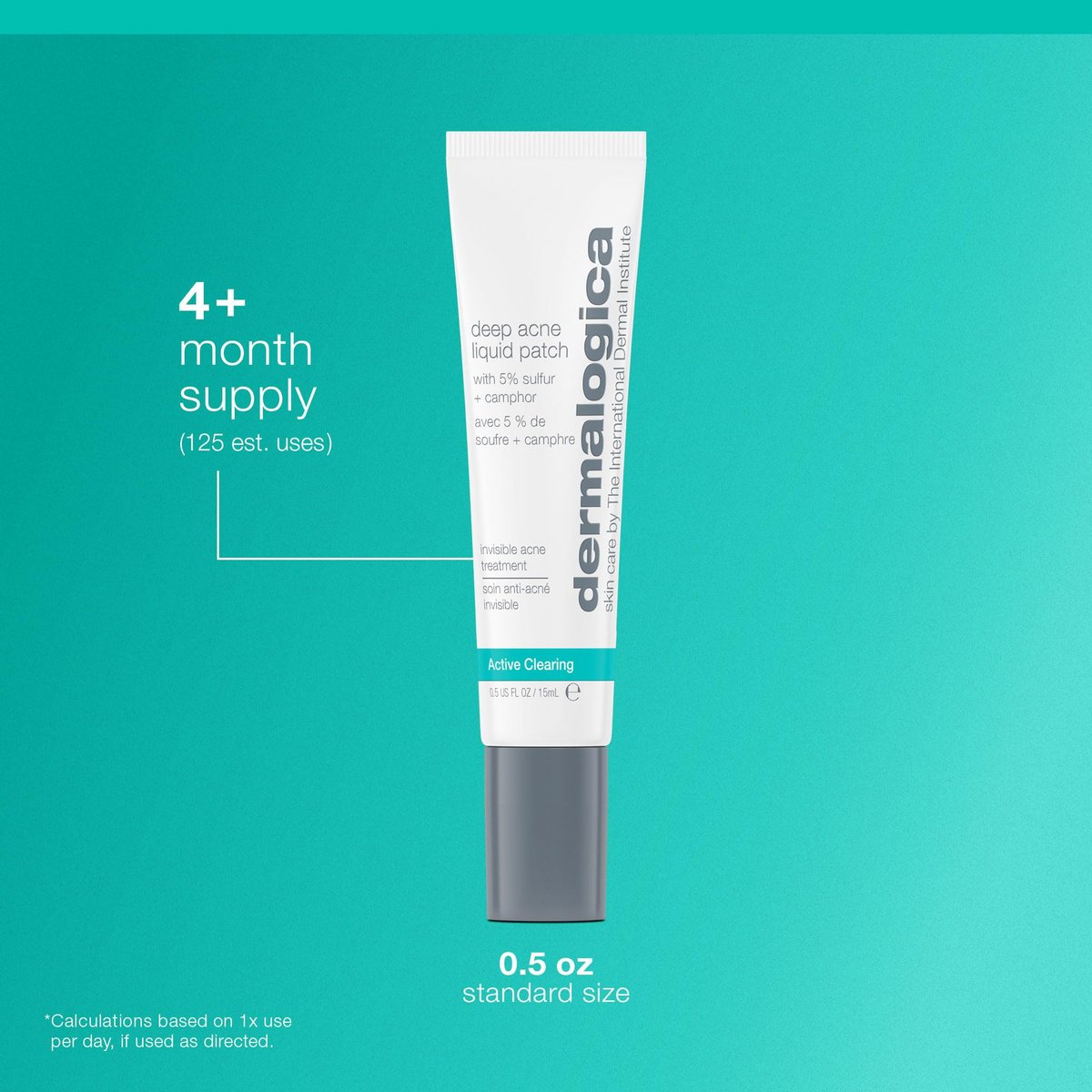 Dermalogica Deep Acne Liquid Patch – Sulfur Acne Treatment with Niacinamide, Invisible Spot Treatment for Blemish-Prone Skin (0.5 fl oz) Avelisse