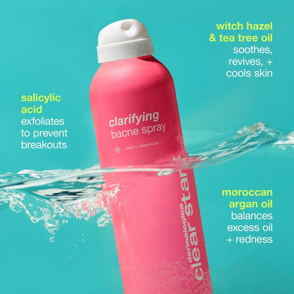 Dermalogica Clear Start Clarifying Bacne Spray - Back Acne Treatment with Salicylic Acid, Witch Hazel, Tea Tree Oil, 6 fl oz Avelisse