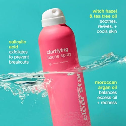 Dermalogica Clear Start Clarifying Bacne Spray - Back Acne Treatment with Salicylic Acid, Witch Hazel, Tea Tree Oil, 6 fl oz Avelisse