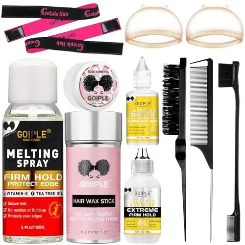 WOZUTUNT Hair Extension Adhesive Spray Kit – Lace Front Wig & Closure Glue, No Melt Formula for Wigs & Extensions Avelisse