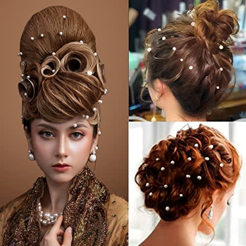 LOMIMOS 3090 Pcs Pearl Stickers - 4 Size Self Adhesive White Flat Faux Back Pearl Embellishment for Face Beauty Makeup Hair Nail Phone DIY Craft Decor (3/4/5/6mm) - görsel 8