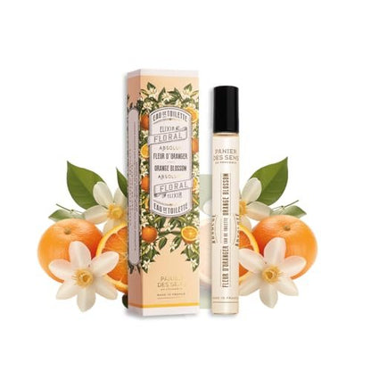 Panier des Sens Orange Blossom Eau de Toilette Roll-On - Sweet & Floral Mini Perfume for Women, Light Travel Size 0.3 Fl Oz Avelisse