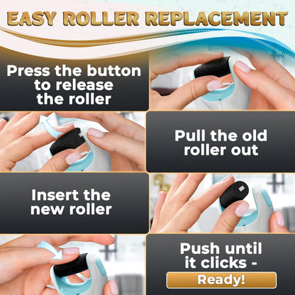 11 Pcs Replacement Rollers for Electric Foot Callus Remover - Extra Coarse & Regular Coarse Refill Heads for Pedi Perfect Pro