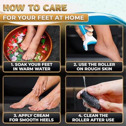 11 Pcs Replacement Rollers for Electric Foot Callus Remover - Extra Coarse & Regular Coarse Refill Heads for Pedi Perfect Pro