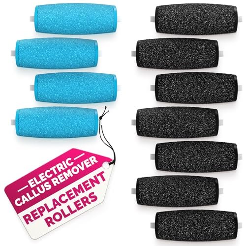 11 Pcs Replacement Rollers for Electric Foot Callus Remover - Extra Coarse & Regular Coarse Refill Heads for Pedi Perfect Pro - görsel 2