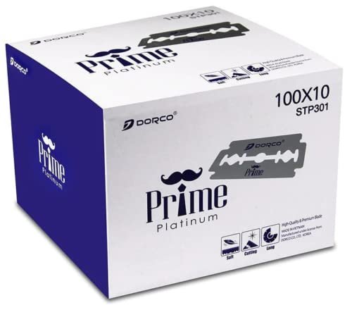 Dorco STP301 Prime Platinum Double Edge Blades – 1,000 Count Bulk Pack for Precision Shaving Avelisse