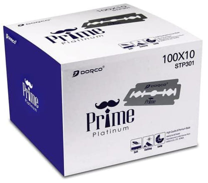 Dorco STP301 Prime Platinum Double Edge Blades – 1,000 Count Bulk Pack for Precision Shaving Avelisse