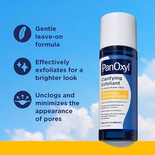 PanOxyl Clarifying Exfoliant with 2% Salicylic Acid – BHA Liquid Exfoliant for Face, Unclogs & Minimizes Pores, with Blue Algae & Antioxidants, 4 fl oz Avelisse