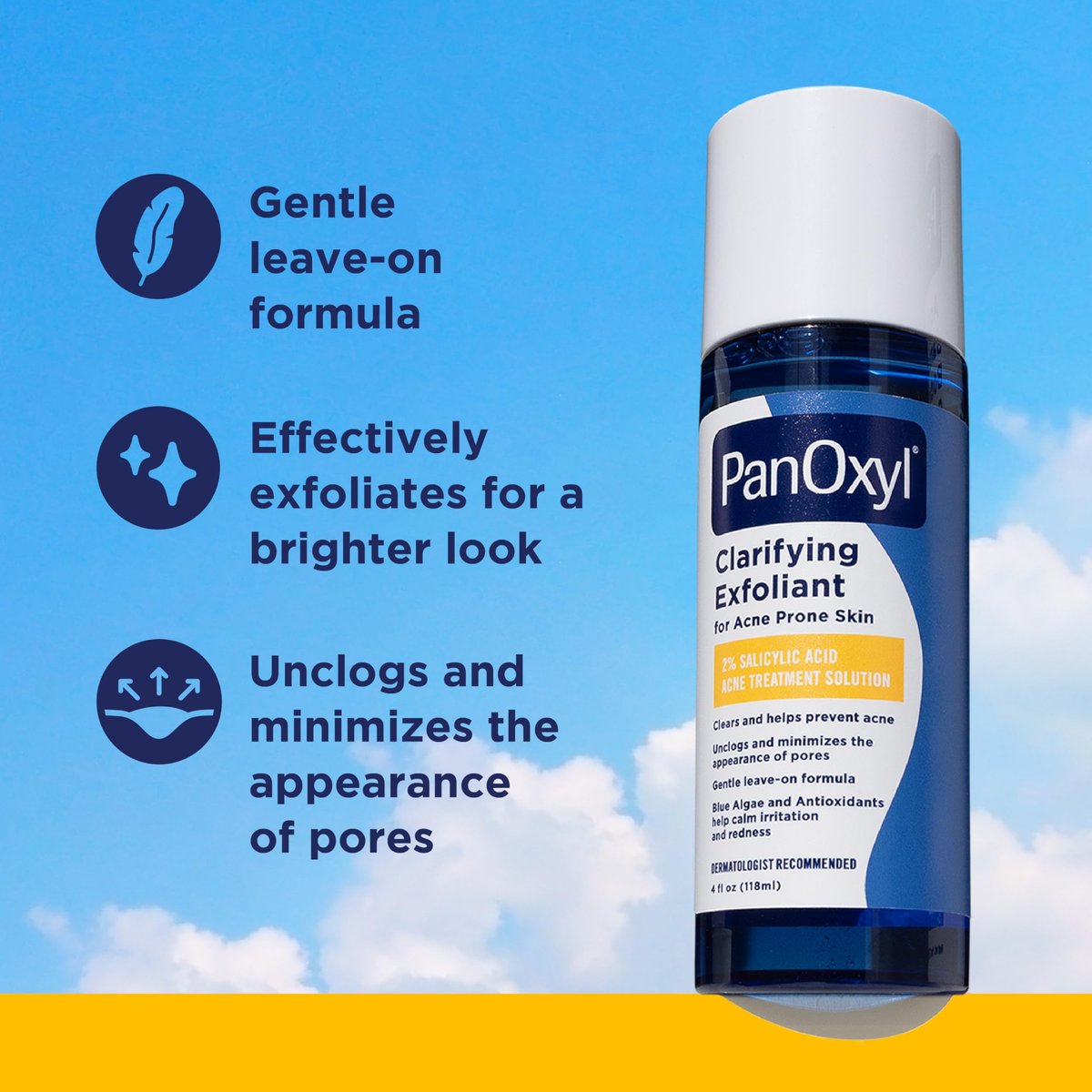 PanOxyl Clarifying Exfoliant with 2% Salicylic Acid – BHA Liquid Exfoliant for Face, Unclogs & Minimizes Pores, with Blue Algae & Antioxidants, 4 fl oz Avelisse