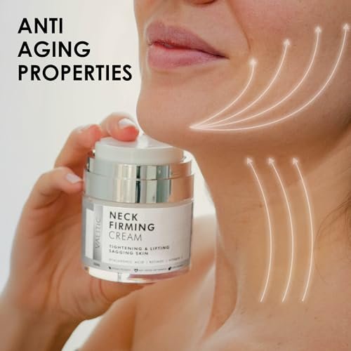 VALITIC Neck Cream for Tightening and Firming - Hyaluronic Acid, Retinol, Vitamin C, Peptides - Anti Aging Day and Night Cream for Lifting Sagging Skin Avelisse