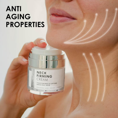 VALITIC Neck Cream for Tightening and Firming - Hyaluronic Acid, Retinol, Vitamin C, Peptides - Anti Aging Day and Night Cream for Lifting Sagging Skin Avelisse
