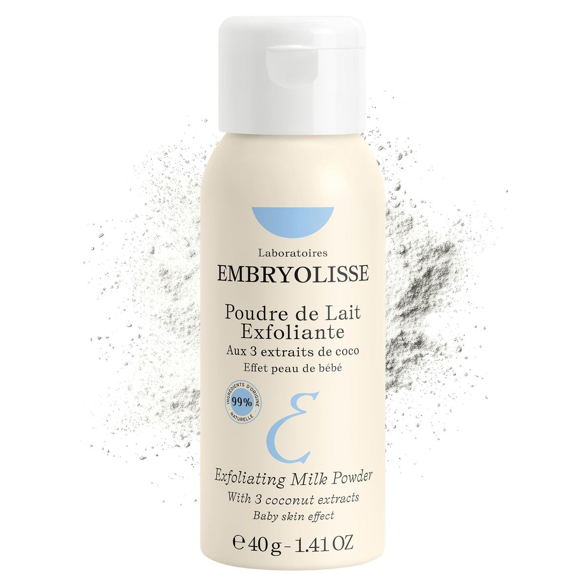 Embryolisse Exfoliating Face Scrub Powder - Gentle Facial Cleanser with Coconut & Milk Powder for All Skin Types, Even Sensitive, 1.41 Oz Avelisse