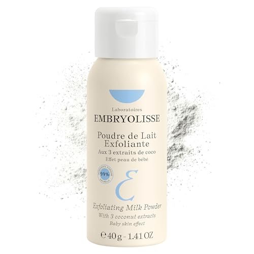 Embryolisse Exfoliating Face Scrub Powder - Gentle Facial Cleanser with Coconut & Milk Powder for All Skin Types, Even Sensitive, 1.41 Oz Avelisse