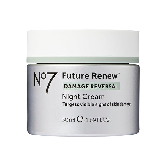 No7 Future Renew Damage Reversal Night Cream - Anti-Aging Face Moisturizer with Peptide Technology - Skin Barrier Repair for Dry Skin (1.69 oz) Avelisse