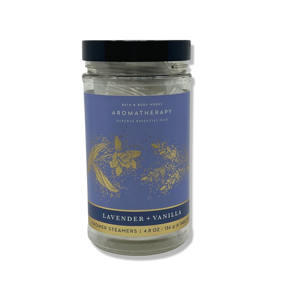Bath & Body Works Aromatherapy Shower Steamers - Lavender Vanilla & Eucalyptus Spearmint (2 Pack, 6 Tablets Each) Avelisse