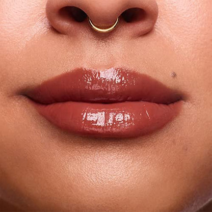 stila Plumping Lip Glaze - Cinnamon - High-Shine Lip Gloss with Plumping Effect