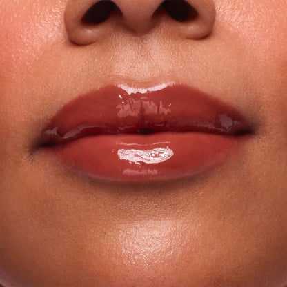 stila Plumping Lip Glaze - Cinnamon - High-Shine Lip Gloss with Plumping Effect