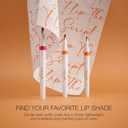 stila Calligraphy Lip Stain - Long-Lasting, Moisturizing, Transfer-Proof Lip Tint - Hillary