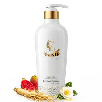 Elixir by Cocó March Hair Growth Conditioner for Women – Plant-Based, Paraben-Free, Anti-Frizz Deep Conditioner for Fuller, Stronger Hair, Curly Hair Friendly, 16.9 fl oz (500 ml) Avelisse