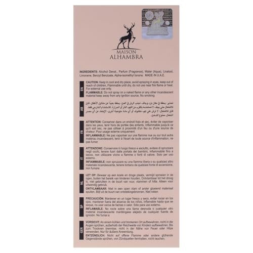 Lattafa Maison Alhambra Rose Seduction Vip for Women - 3.4 oz EDP Spray Avelisse