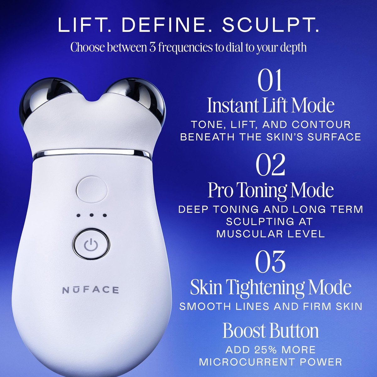 NuFACE Trinity+ Microcurrent Facial Device with Lip & Eye Attachment - FDA Cleared Face Toning Device, Wrinkle Reducer, Includes Gel Activator & Silk Creme Avelisse