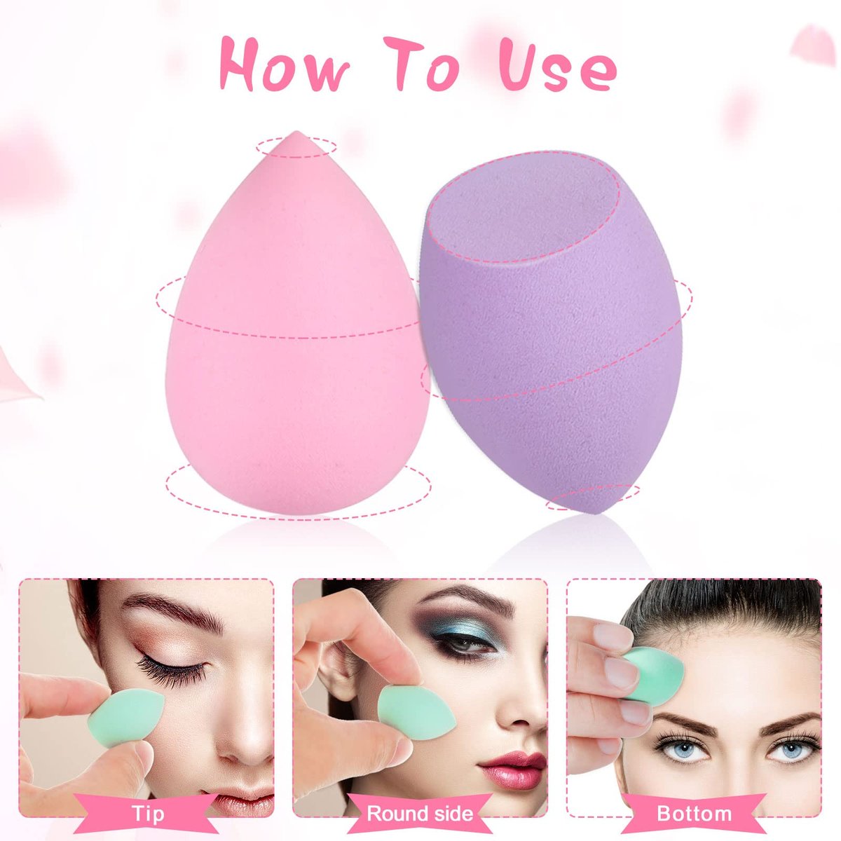40-Piece Mini Makeup Sponge Set - Multi-Colored Professional Foundation Blenders for Flawless Application - görsel 5