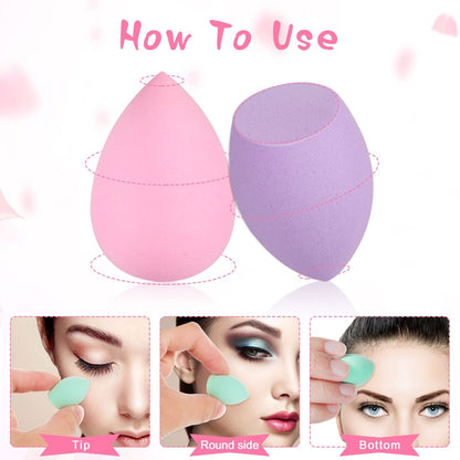 40-Piece Mini Makeup Sponge Set - Multi-Colored Professional Foundation Blenders for Flawless Application