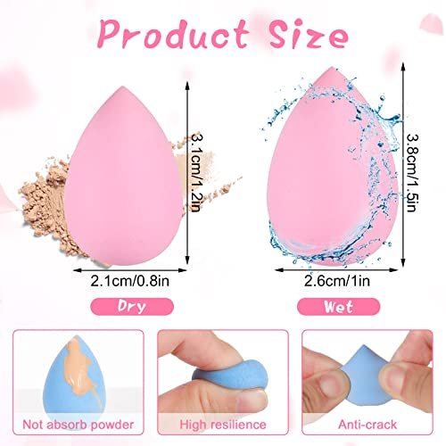 40-Piece Mini Makeup Sponge Set - Multi-Colored Professional Foundation Blenders for Flawless Application - görsel 4
