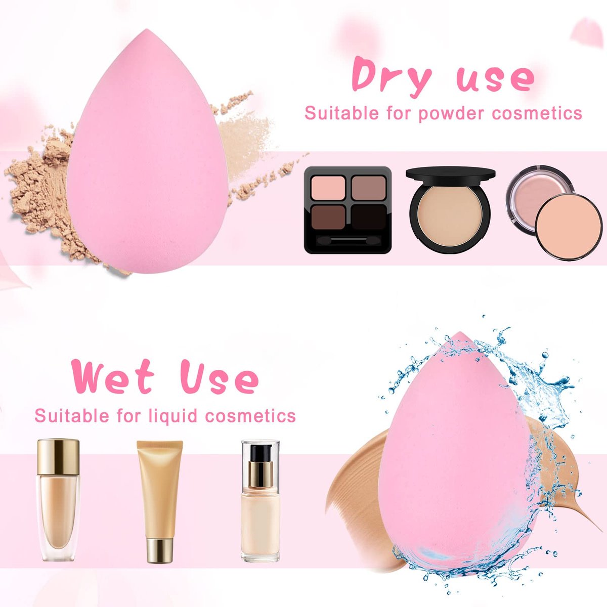 40-Piece Mini Makeup Sponge Set - Multi-Colored Professional Foundation Blenders for Flawless Application - görsel 9
