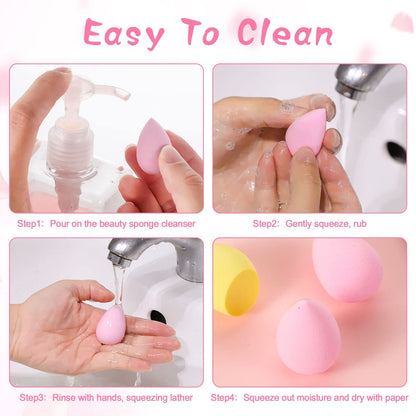 40-Piece Mini Makeup Sponge Set - Multi-Colored Professional Foundation Blenders for Flawless Application
