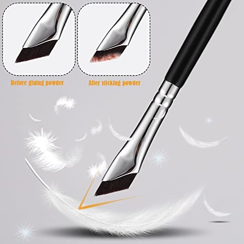 6-Piece Angled Eyeliner Brush Set – Precision Eyeliner, Eyebrow & Eyeshadow Brushes by LUTER - görsel 6