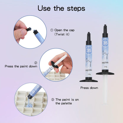 40-Color Gel Palette Painting Gel for Nail Art – Individual Squares, UV LED, DIY Nail Design Avelisse