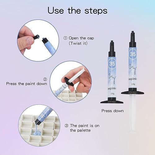 40-Color Gel Palette Painting Gel for Nail Art – Individual Squares, UV LED, DIY Nail Design Avelisse