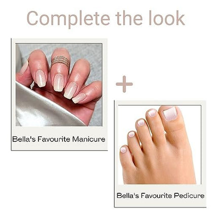 Alice & Bella Semi-Cured Gel Pedicure Strips (Bella's Fave) - 36-Piece Toenail Wraps Kit | UV Light Required | Long-Lasting Salon-Quality Pedicure at Home