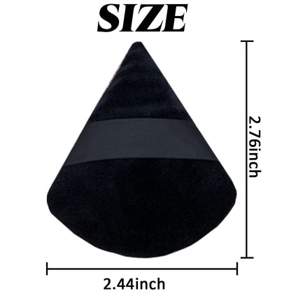GXXMEI 30-Pack Triangle Powder Puffs – Soft Synthetic Velour Makeup Sponges for Loose Powder, Mineral Powder, Contouring & Setting