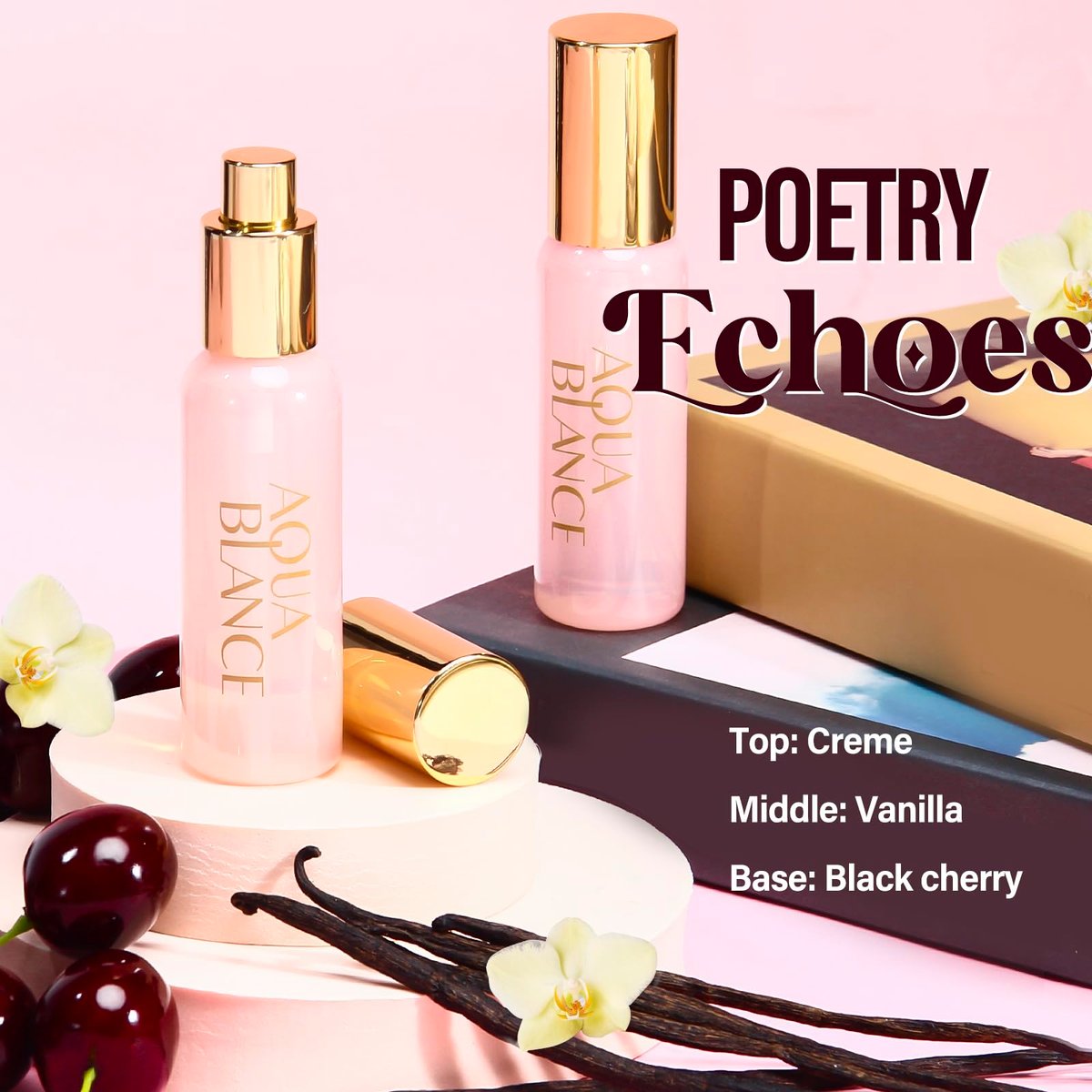 AQUA BLANCE Body Spray for Women, Body Fragrance Mist Gift Set, 3-Pack, Each 60ml/2.1 Fl Oz, Travel Size Three Scents, Womens Body Spray - görsel 7