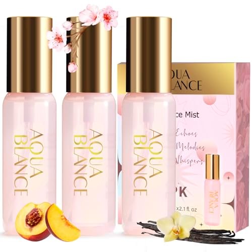 AQUA BLANCE Body Spray for Women, Body Fragrance Mist Gift Set, 3-Pack, Each 60ml/2.1 Fl Oz, Travel Size Three Scents, Womens Body Spray - görsel 2