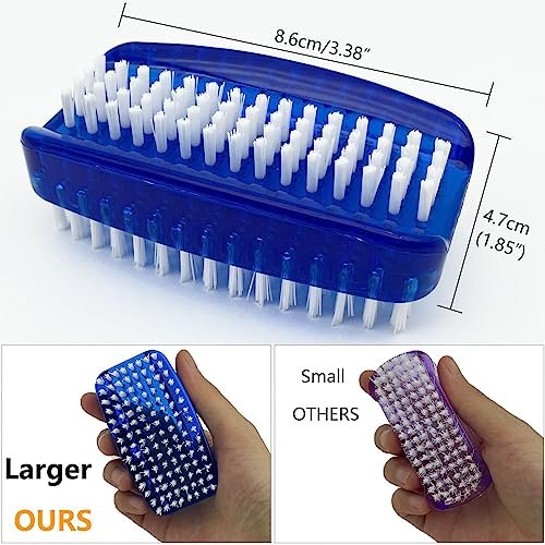 GKETN 2-Pack 2-Sided Nylon Bristle Nail Brush for Cleaning Fingernails - Soft & Stiff Scrubber for Men, Women, and Professionals - görsel 8