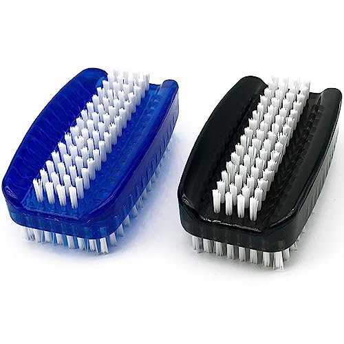 GKETN 2-Pack 2-Sided Nylon Bristle Nail Brush for Cleaning Fingernails - Soft & Stiff Scrubber for Men, Women, and Professionals - görsel 2