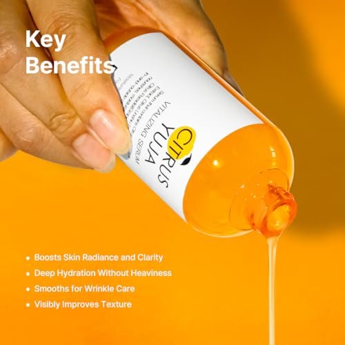 FARMSTAY Citrus Yuja Vitalizing Serum – Vitamin C & Niacinamide Brightening Serum for Dry and Sensitive Skin, Moisturizing Korean Skincare for Women and Men, 3.38 fl oz - görsel 10
