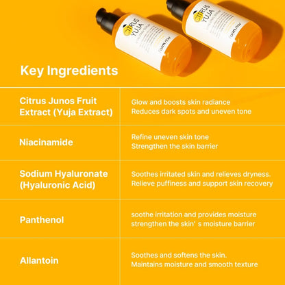 FARMSTAY Citrus Yuja Vitalizing Serum – Vitamin C & Niacinamide Brightening Serum for Dry and Sensitive Skin, Moisturizing Korean Skincare for Women and Men, 3.38 fl oz