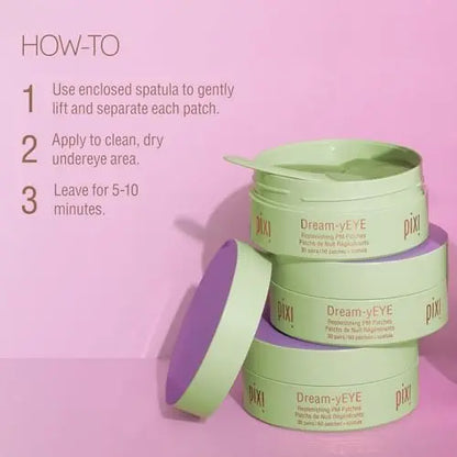 Pixi Beauty Dream-yEYE Calming Hydrogel Under Eye Patches - Vitamin A & Jasmine - 30 Pairs (60 Patches) Avelisse