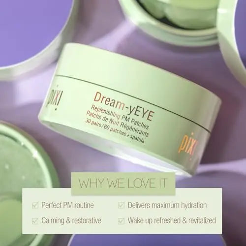 Pixi Beauty Dream-yEYE Calming Hydrogel Under Eye Patches - Vitamin A & Jasmine - 30 Pairs (60 Patches) Avelisse