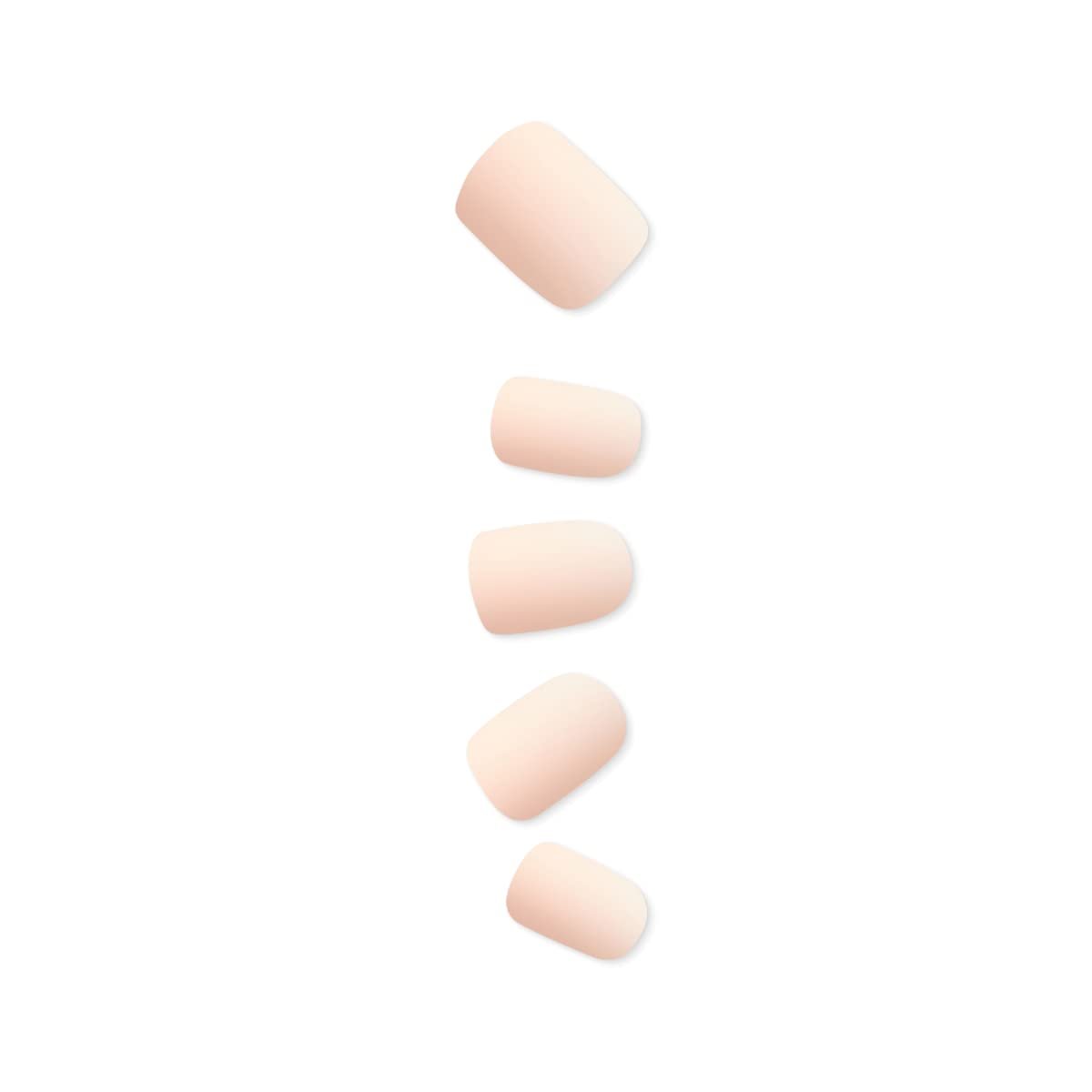 imPRESS KISS Color Press-On Manicure Fake Nails - Lovely Short Length Matte Pink Solid Color, 30 Nails - görsel 5